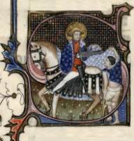 Saint Martin tranchant son manteau